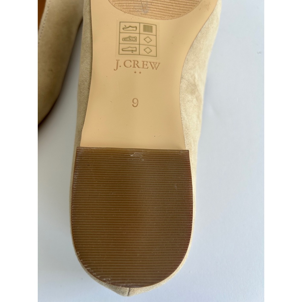 J.Crew Womens Tan Suede Tassel Loafers Smoking Slippers Beige Size 9 Flat Shoes - Picture 6 of 6